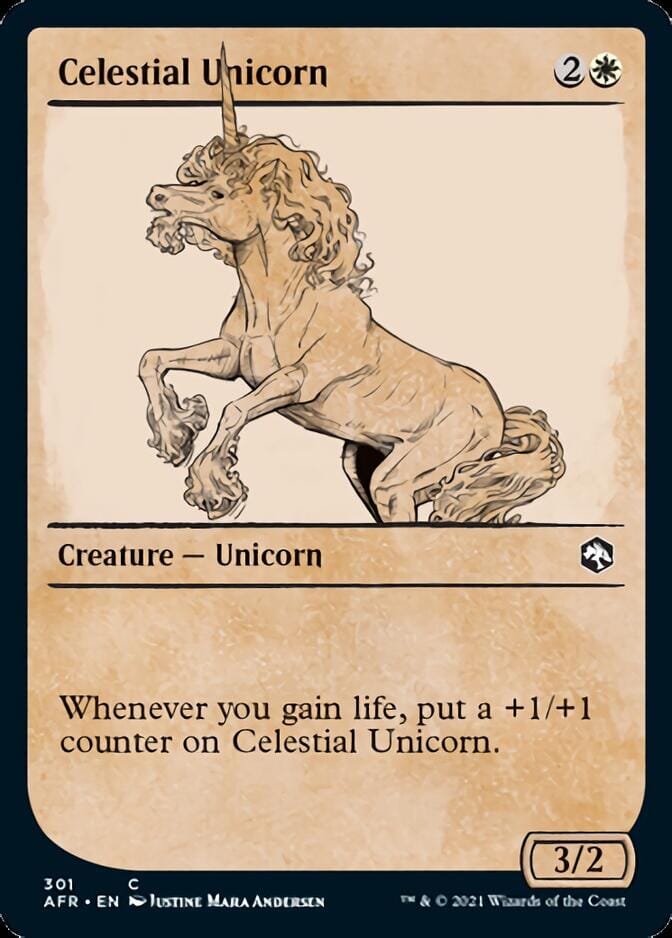 Celestial Unicorn (Showcase) [Dungeons & Dragons: Adventures in the Forgotten Realms] MTG Single Magic: The Gathering  | Multizone: Comics And Games