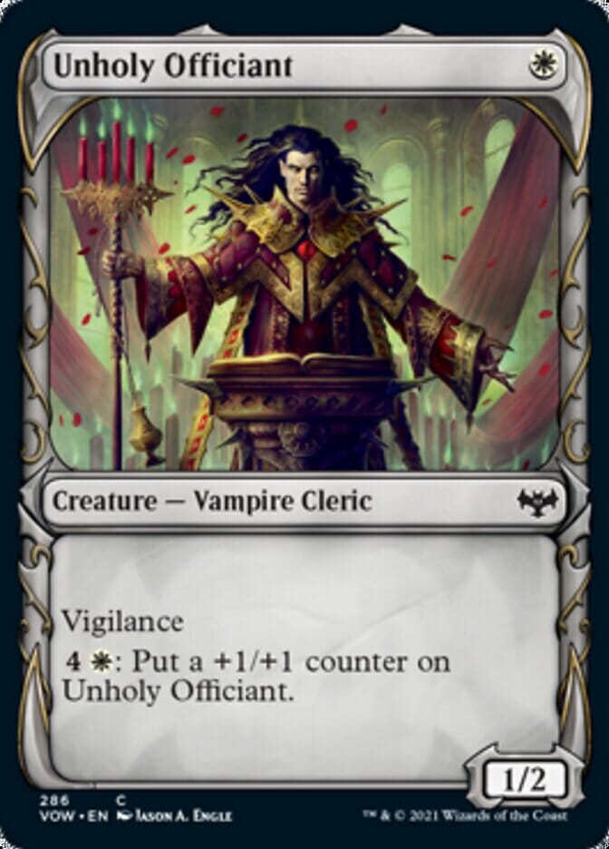 Unholy Officiant (Showcase Fang Frame) [Innistrad: Crimson Vow] MTG Single Magic: The Gathering  | Multizone: Comics And Games