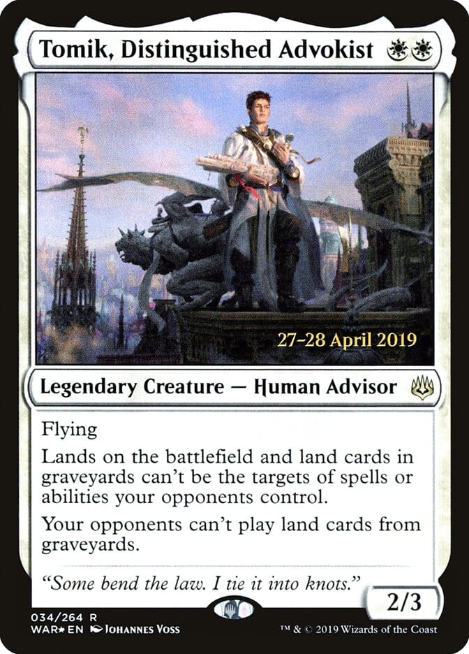 Tomik, Distinguished Advokist [War of the Spark Prerelease Promos] MTG Single Magic: The Gathering  | Multizone: Comics And Games