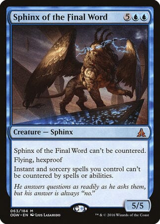 Sphinx of the Final Word [Oath of the Gatewatch] MTG Single Magic: The Gathering  | Multizone: Comics And Games