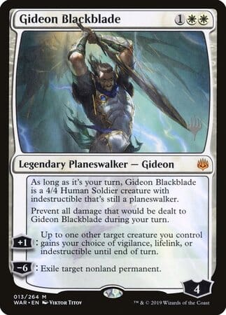 Gideon Blackblade [War of the Spark Promos] MTG Single Magic: The Gathering  | Multizone: Comics And Games