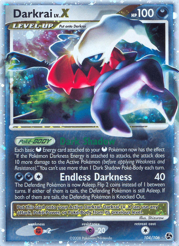 Darkrai LV.X (104/106) [Diamond & Pearl: Great Encounters] Pokemon Single Pokémon  | Multizone: Comics And Games