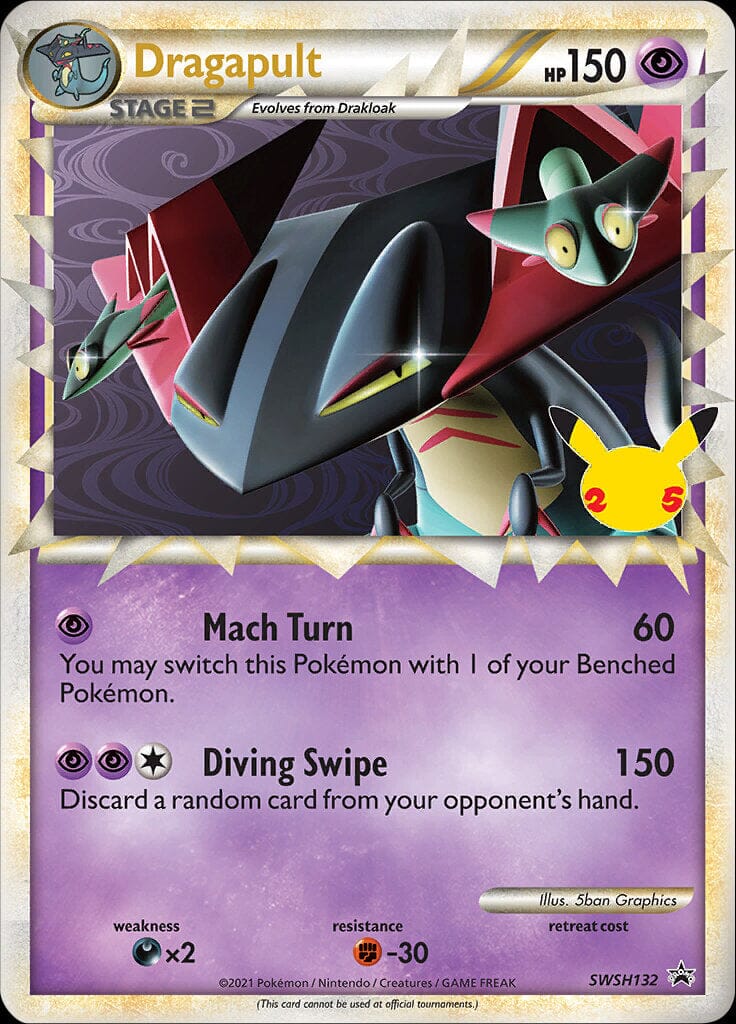 Dragapult (SWSH132) (Celebrations) [Sword & Shield: Black Star Promos] Pokemon Single Pokémon  | Multizone: Comics And Games