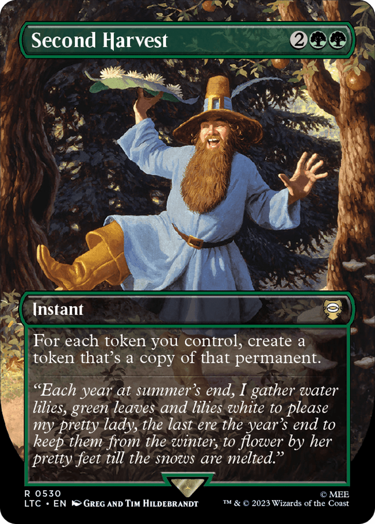 Second Harvest (Borderless) [The Lord of the Rings: Tales of Middle-Earth Commander] MTG Single Magic: The Gathering  | Multizone: Comics And Games