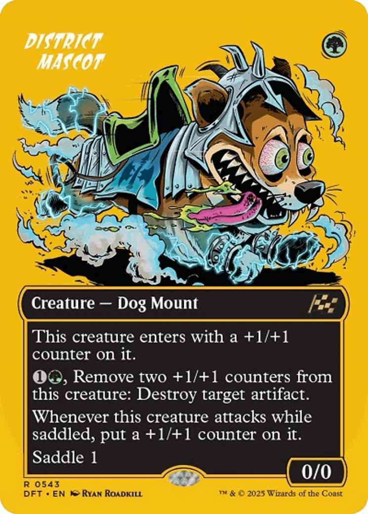 District Mascot (Borderless) (First-Place Foil) [Aetherdrift] MTG Single Magic: The Gathering  | Multizone: Comics And Games