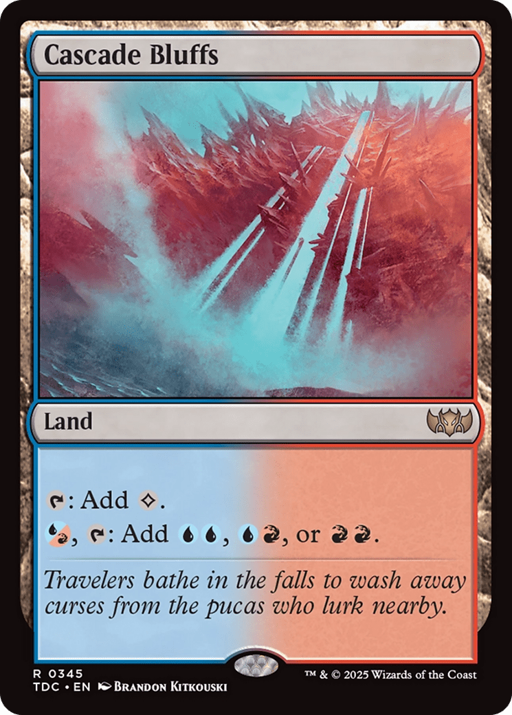 Cascade Bluffs [Tarkir: Dragonstorm Commander] MTG Single Magic: The Gathering  | Multizone: Comics And Games