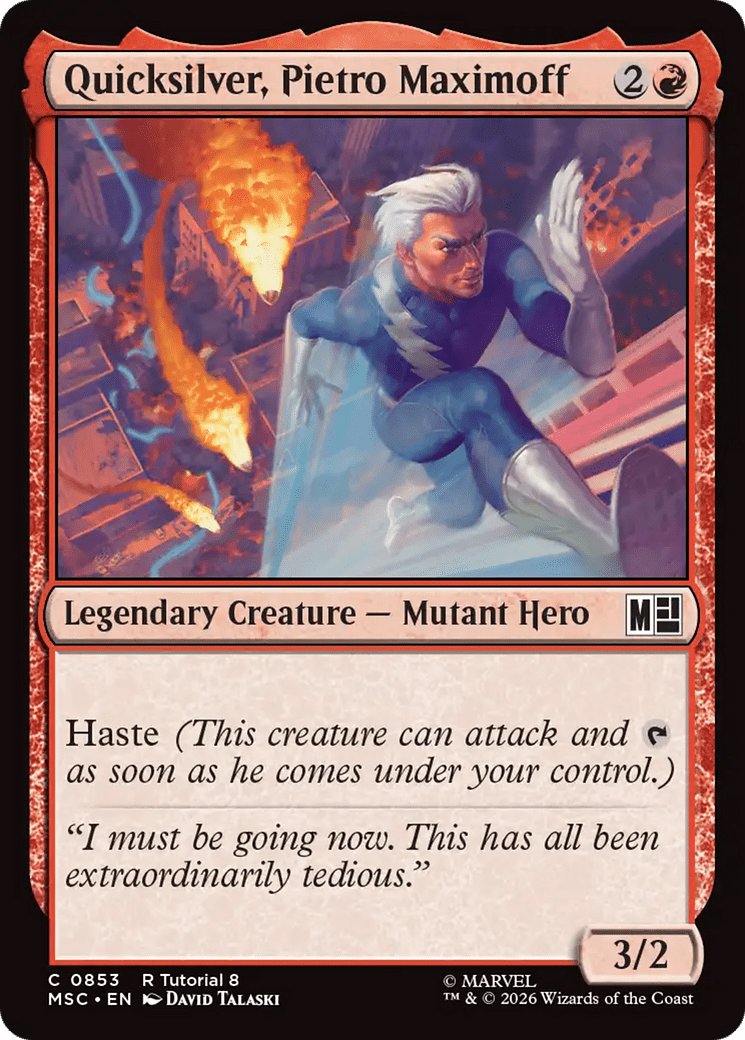 Quicksilver, Pietro Maximoff (0853) [Marvel Super Heroes Commander] MTG Single Magic: The Gathering  | Multizone: Comics And Games