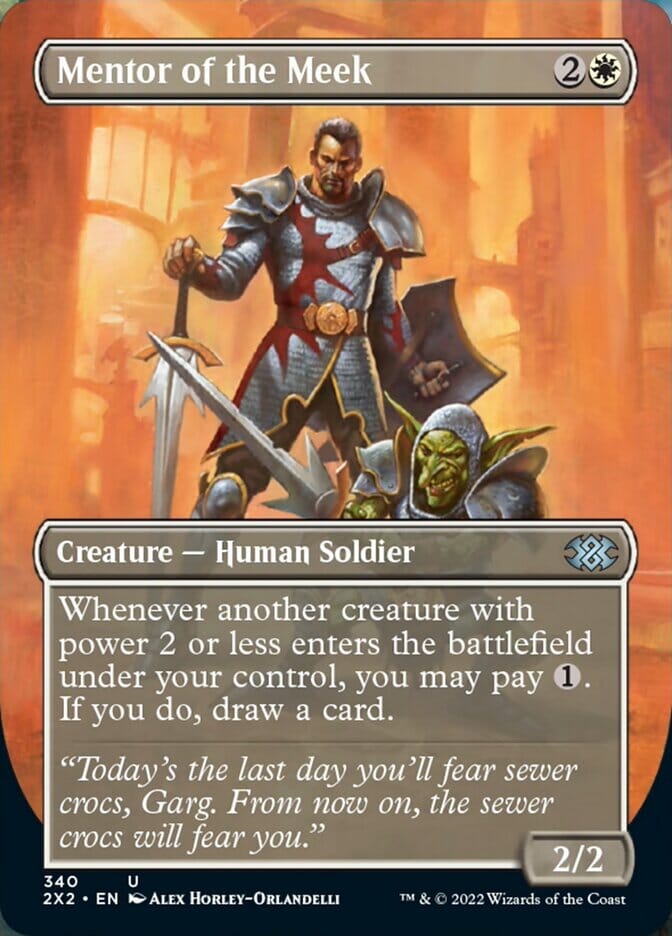 Mentor of the Meek (Borderless Alternate Art) [Double Masters 2022] MTG Single Magic: The Gathering  | Multizone: Comics And Games