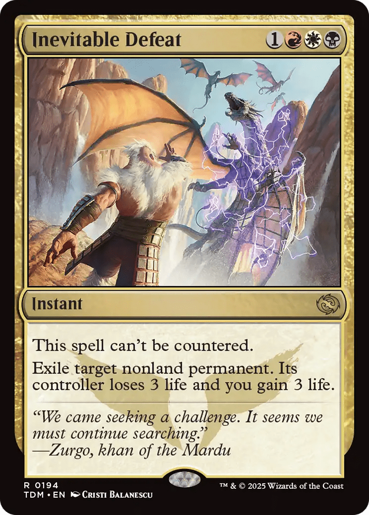 Inevitable Defeat [Tarkir: Dragonstorm] MTG Single Magic: The Gathering  | Multizone: Comics And Games