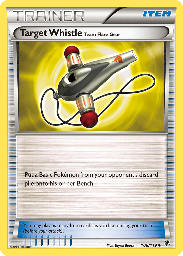 Target Whistle Team Flare Gear (106/119) [XY: Phantom Forces] Pokemon Single Pokémon  | Multizone: Comics And Games