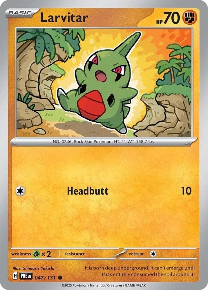 Larvitar (047/131) [Scarlet & Violet: Prismatic Evolutions] Pokemon Single Pokémon  | Multizone: Comics And Games