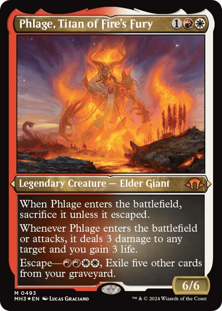 Phlage, Titan of Fire's Fury (Foil Etched) [Modern Horizons 3] MTG Single Magic: The Gathering  | Multizone: Comics And Games