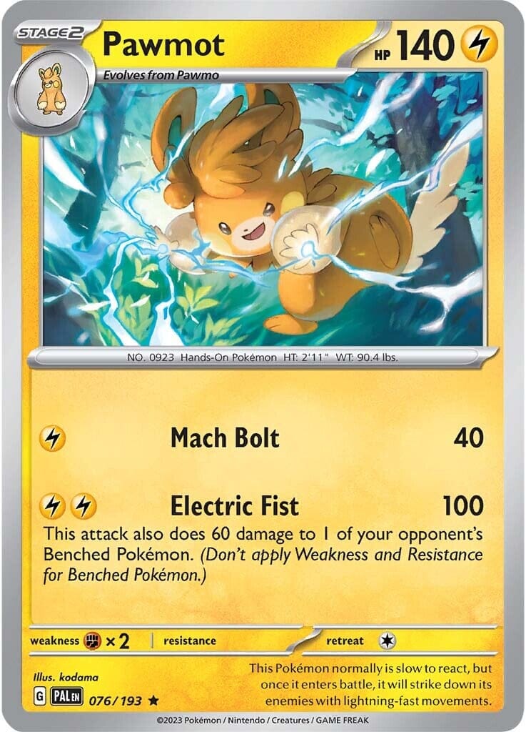 Pawmot (076/193) [Scarlet & Violet: Paldea Evolved] Pokemon Single Pokémon  | Multizone: Comics And Games