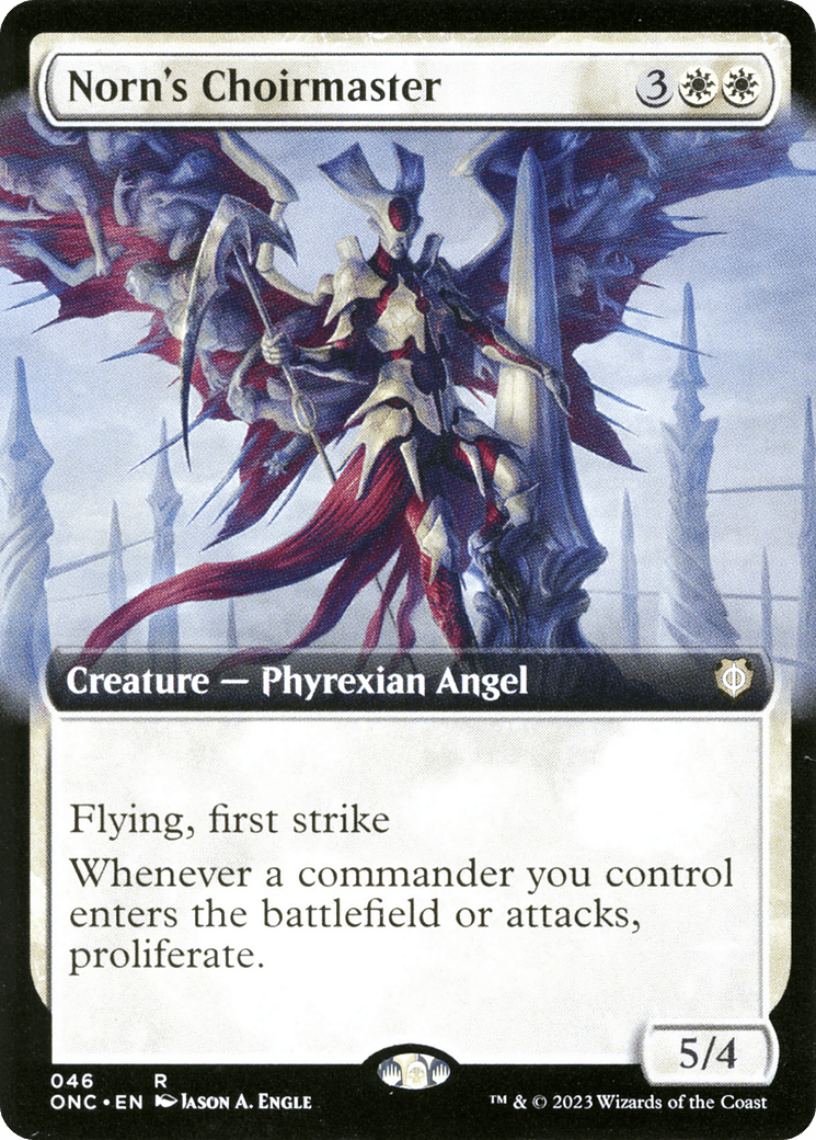 Norn's Choirmaster (Extended Art) [Phyrexia: All Will Be One Commander] MTG Single Magic: The Gathering  | Multizone: Comics And Games