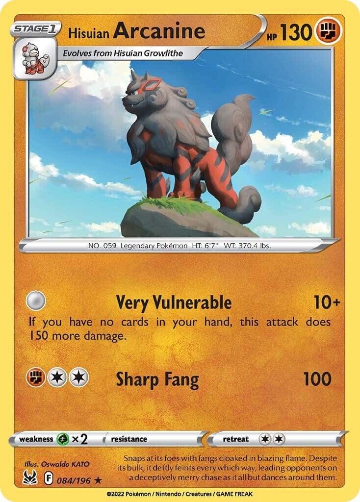 Hisuian Arcanine (084/196) [Sword & Shield: Lost Origin] Pokemon Single Pokémon  | Multizone: Comics And Games