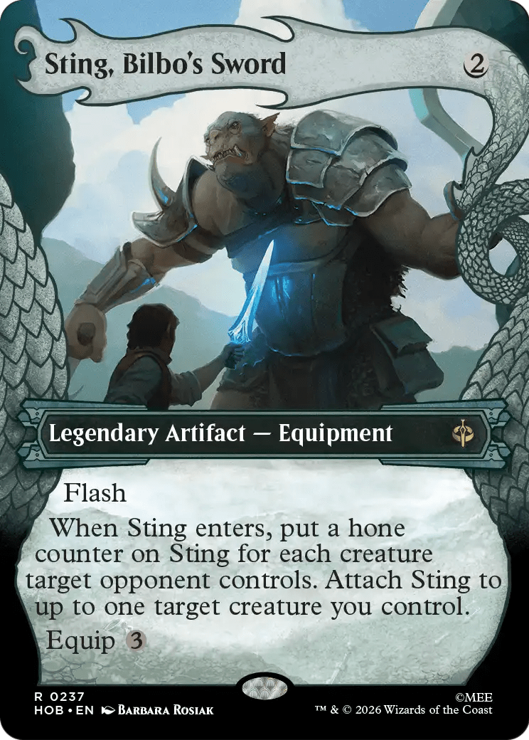 Sting, Bilbo's Sword (Showcase) [The Hobbit] MTG Single Magic: The Gathering  | Multizone: Comics And Games
