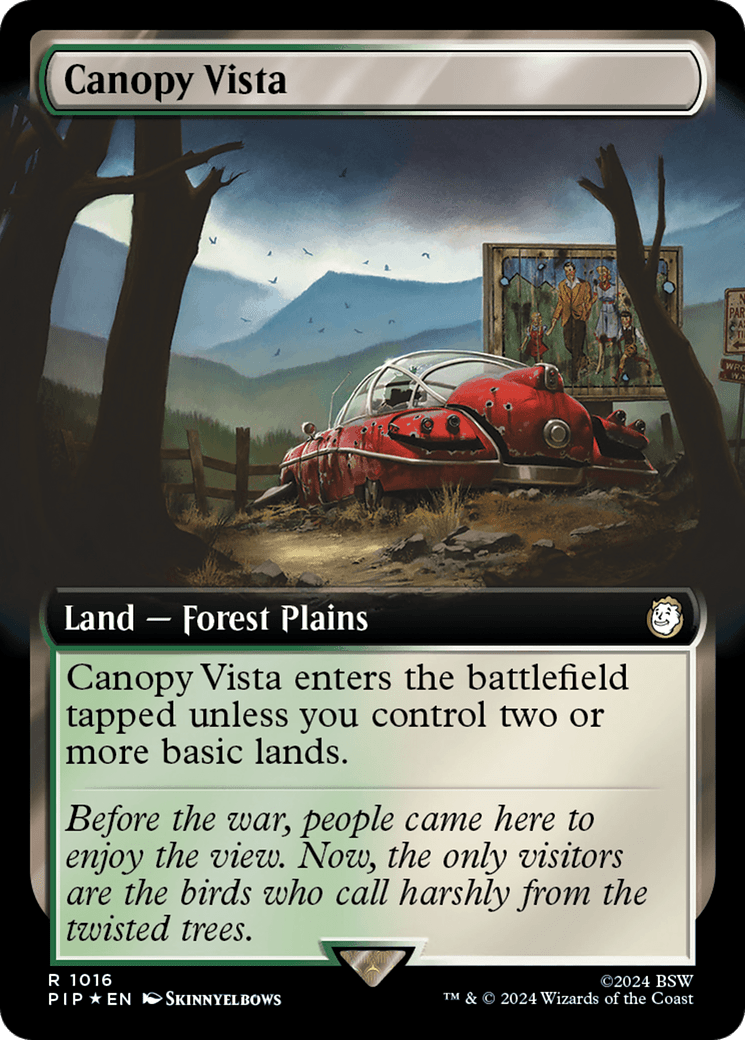 Canopy Vista (Extended Art) (Surge Foil) [Fallout] MTG Single Magic: The Gathering  | Multizone: Comics And Games