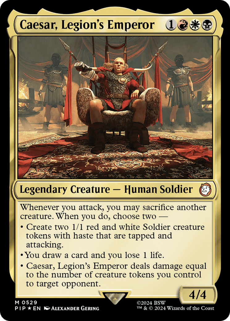Caesar, Legion's Emperor (Surge Foil) [Fallout] MTG Single Magic: The Gathering  | Multizone: Comics And Games