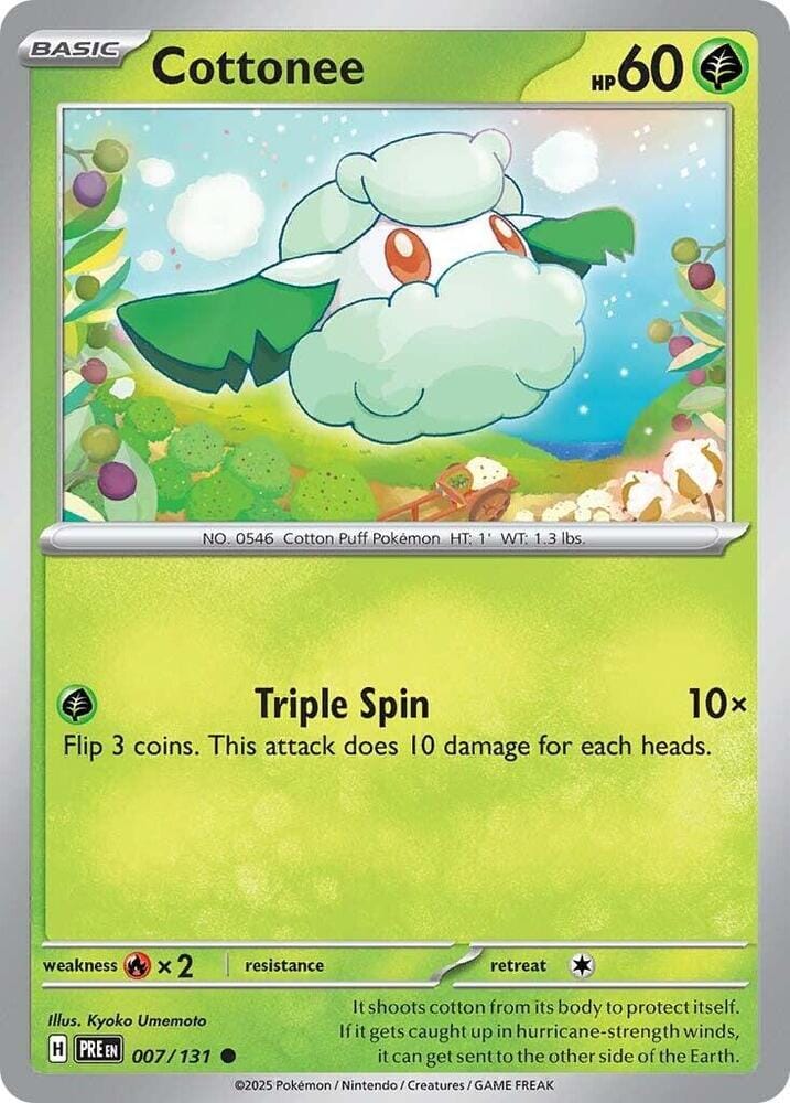 Cottonee (007/131) [Scarlet & Violet: Prismatic Evolutions] Pokemon Single Pokémon  | Multizone: Comics And Games