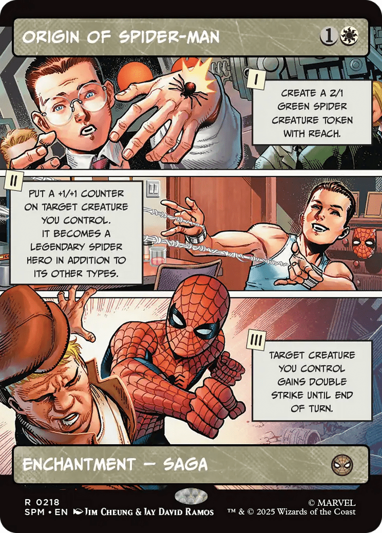 Origin of Spider-Man (Borderless) [Marvel's Spider-Man] MTG Single Magic: The Gathering  | Multizone: Comics And Games