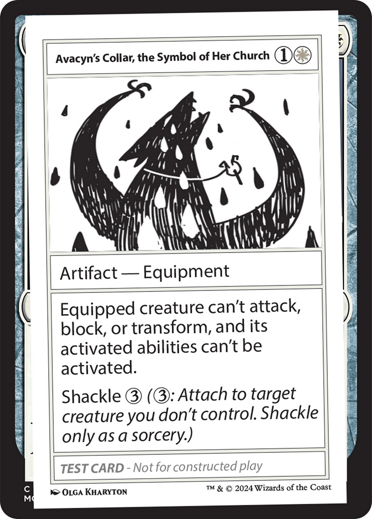 Avacyn's Collar, the Symbol of Her Church [Mystery Booster 2 Playtest Cards] MTG Single Magic: The Gathering  | Multizone: Comics And Games