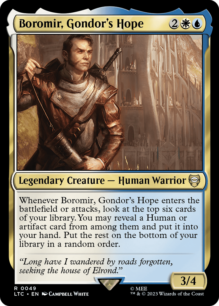 Boromir, Gondor's Hope [The Lord of the Rings: Tales of Middle-Earth Commander] MTG Single Magic: The Gathering  | Multizone: Comics And Games