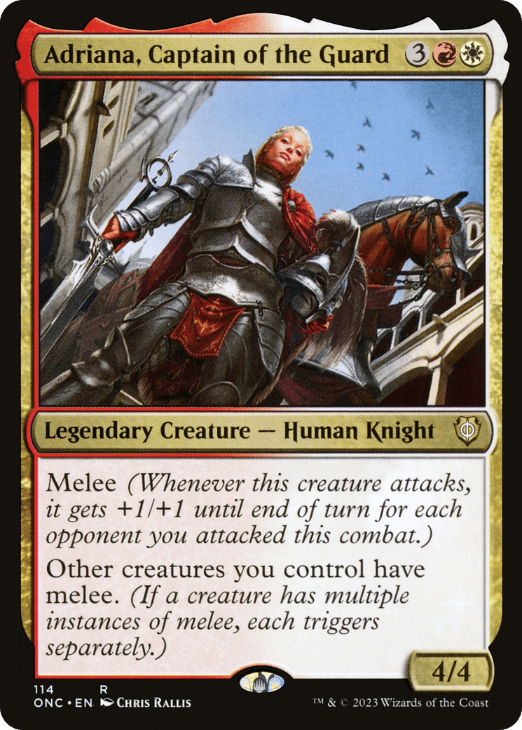 Adriana, Captain of the Guard [Phyrexia: All Will Be One Commander] MTG Single Magic: The Gathering  | Multizone: Comics And Games