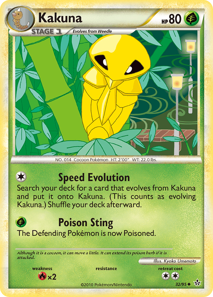 Kakuna (32/95) [HeartGold & SoulSilver: Unleashed] Pokemon Single Pokémon  | Multizone: Comics And Games