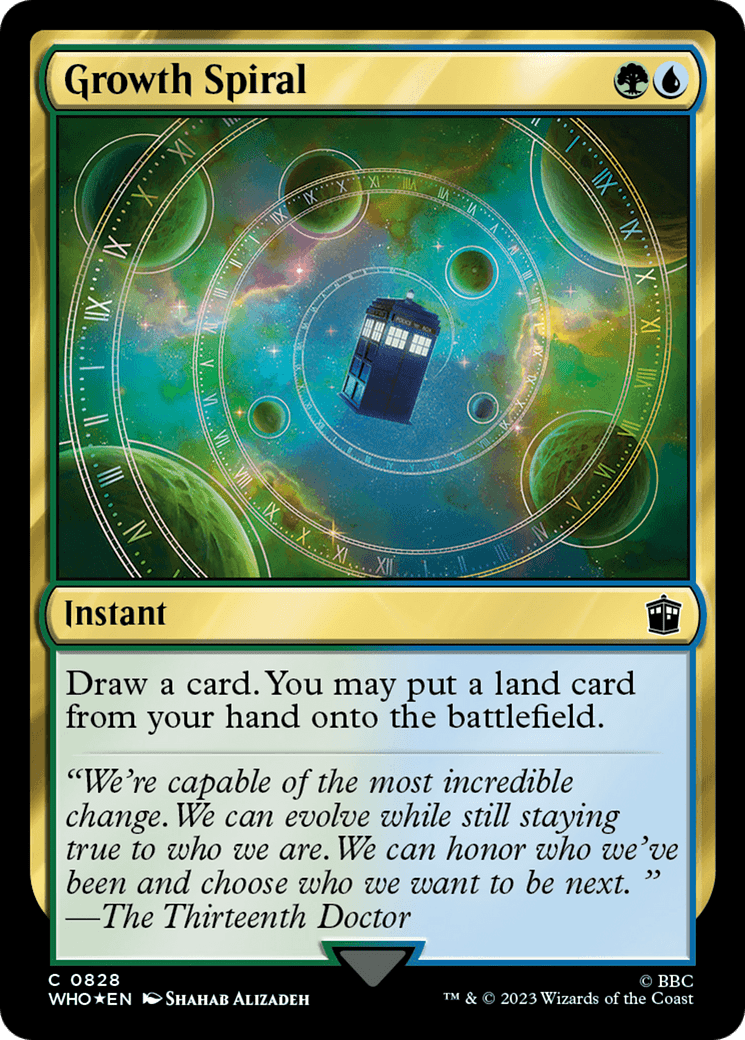Growth Spiral (Surge Foil) [Doctor Who] MTG Single Magic: The Gathering  | Multizone: Comics And Games