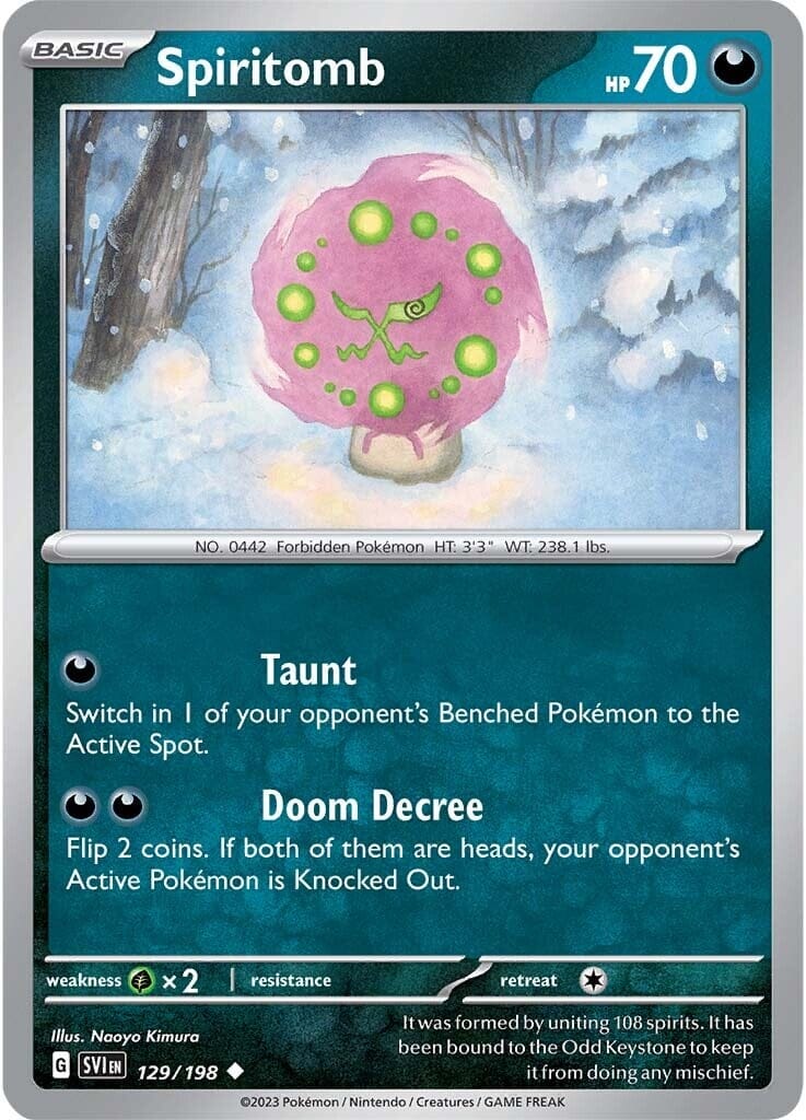 Spiritomb (129/198) [Scarlet & Violet: Base Set] Pokemon Single Pokémon  | Multizone: Comics And Games