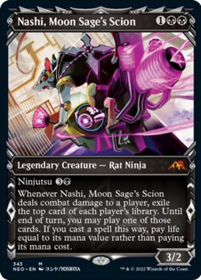 Nashi, Moon Sage's Scion (Showcase Ninja) [Kamigawa: Neon Dynasty] MTG Single Magic: The Gathering  | Multizone: Comics And Games