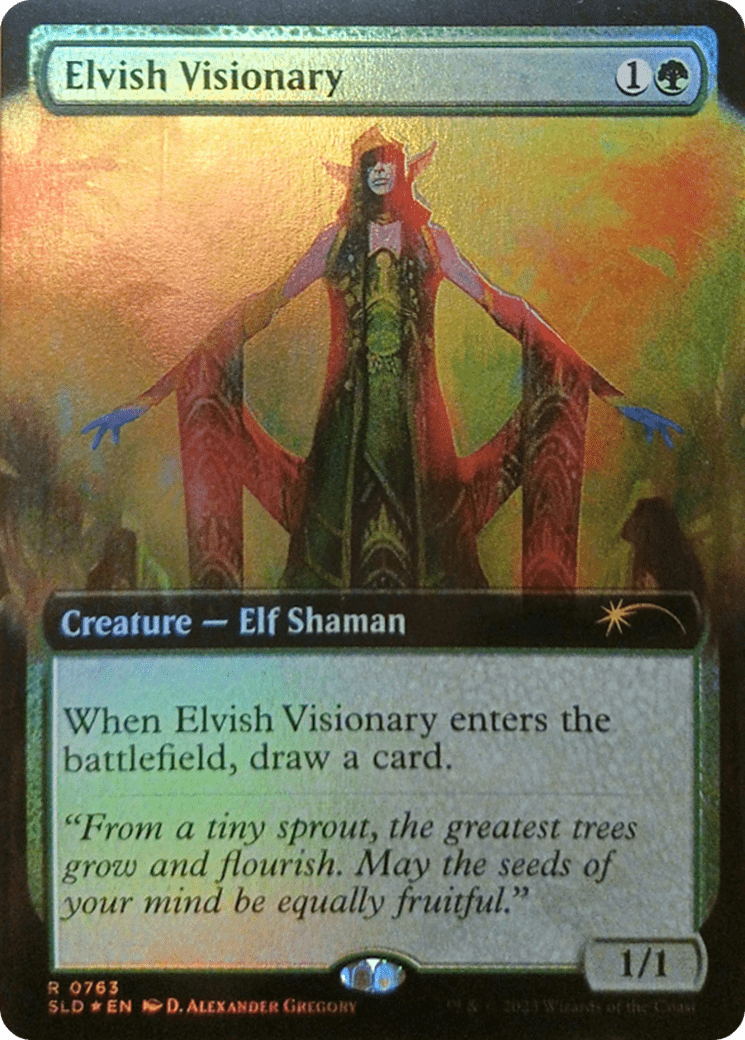 Elvish Visionary (Extended Art) [Secret Lair Drop Series] MTG Single Magic: The Gathering  | Multizone: Comics And Games
