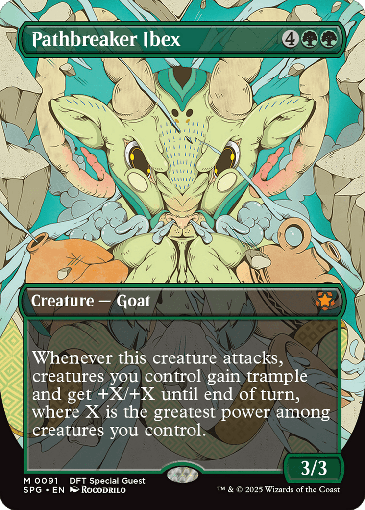 Pathbreaker Ibex (Borderless) [Aetherdrift Special Guests] MTG Single Magic: The Gathering  | Multizone: Comics And Games