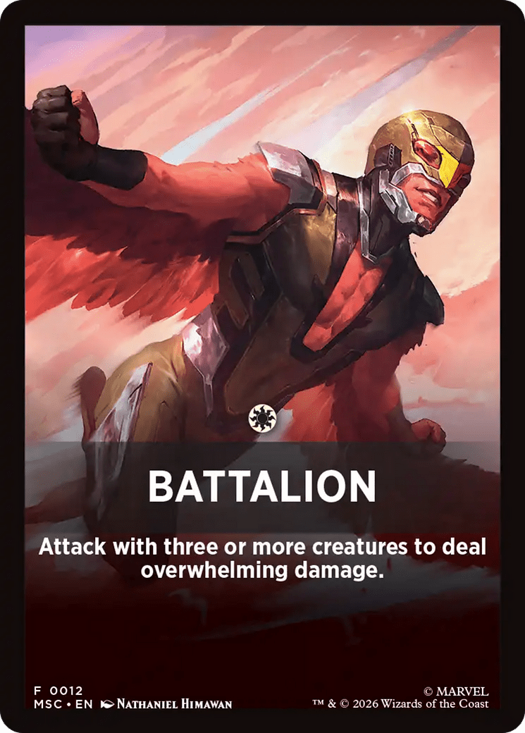 Battalion Theme Card [Marvel Super Heroes Commander] MTG Single Magic: The Gathering  | Multizone: Comics And Games