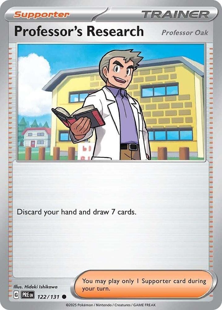 Professor's Research (122/131) [Professor Oak] [Scarlet & Violet: Prismatic Evolutions] Pokemon Single Pokémon  | Multizone: Comics And Games