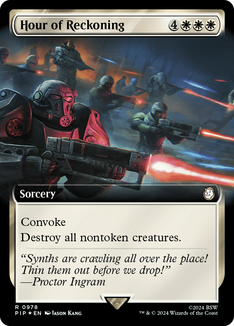Hour of Reckoning (Extended Art) (Surge Foil) [Fallout] MTG Single Magic: The Gathering  | Multizone: Comics And Games