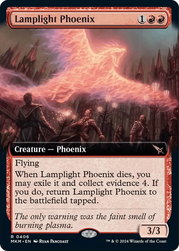 Lamplight Phoenix (Extended Art) [Murders at Karlov Manor] MTG Single Magic: The Gathering  | Multizone: Comics And Games