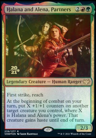 Halana and Alena, Partners [Innistrad: Crimson Vow Prerelease Promos] MTG Single Magic: The Gathering  | Multizone: Comics And Games