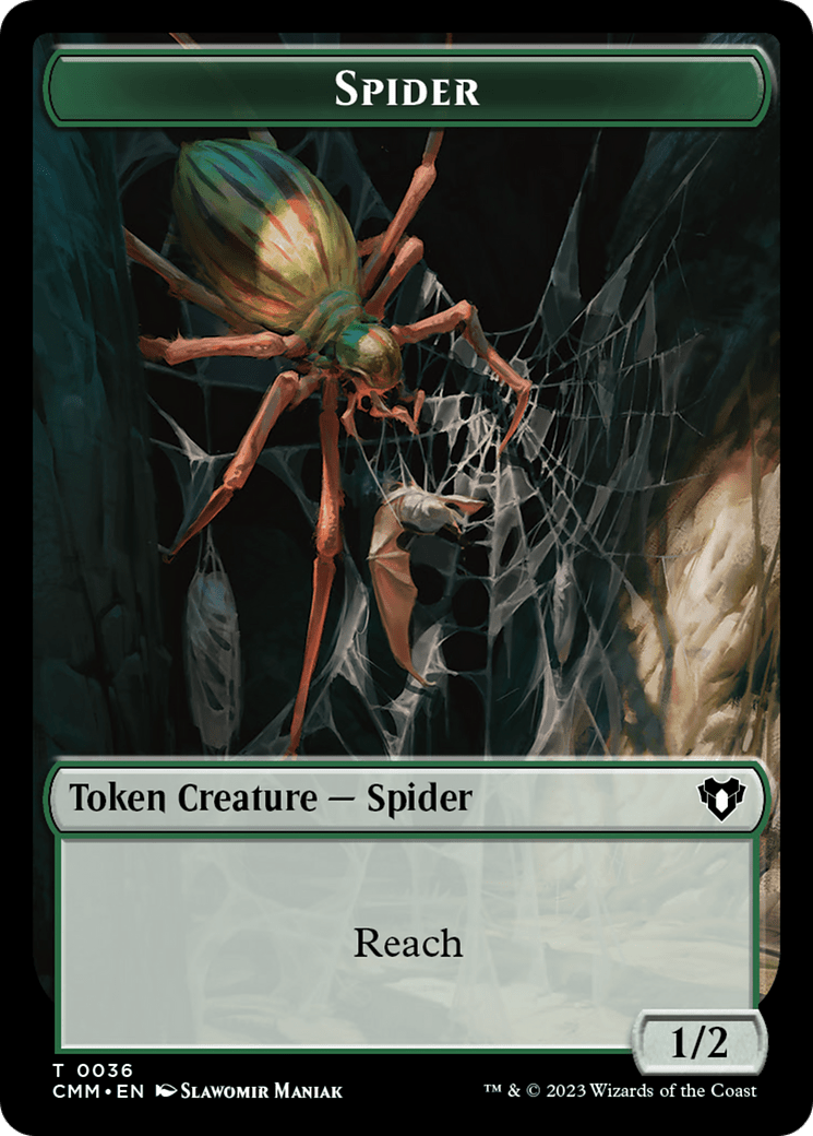 Wurm // Spider Double-Sided Token [Commander Masters Tokens] MTG Single Magic: The Gathering  | Multizone: Comics And Games