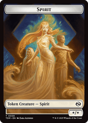 Spirit (0008) // Spirit (0009) Double-Sided Token [Tarkir: Dragonstorm Tokens] MTG Single Magic: The Gathering  | Multizone: Comics And Games