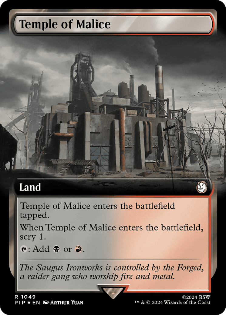 Temple of Malice (Extended Art) (Surge Foil) [Fallout] MTG Single Magic: The Gathering  | Multizone: Comics And Games