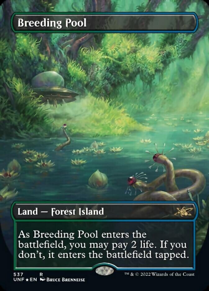 Breeding Pool (Borderless) (Galaxy Foil) [Unfinity] | Multizone: Comics And Games