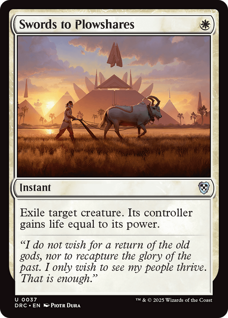 Swords to Plowshares [Aetherdrift Commander] MTG Single Magic: The Gathering  | Multizone: Comics And Games