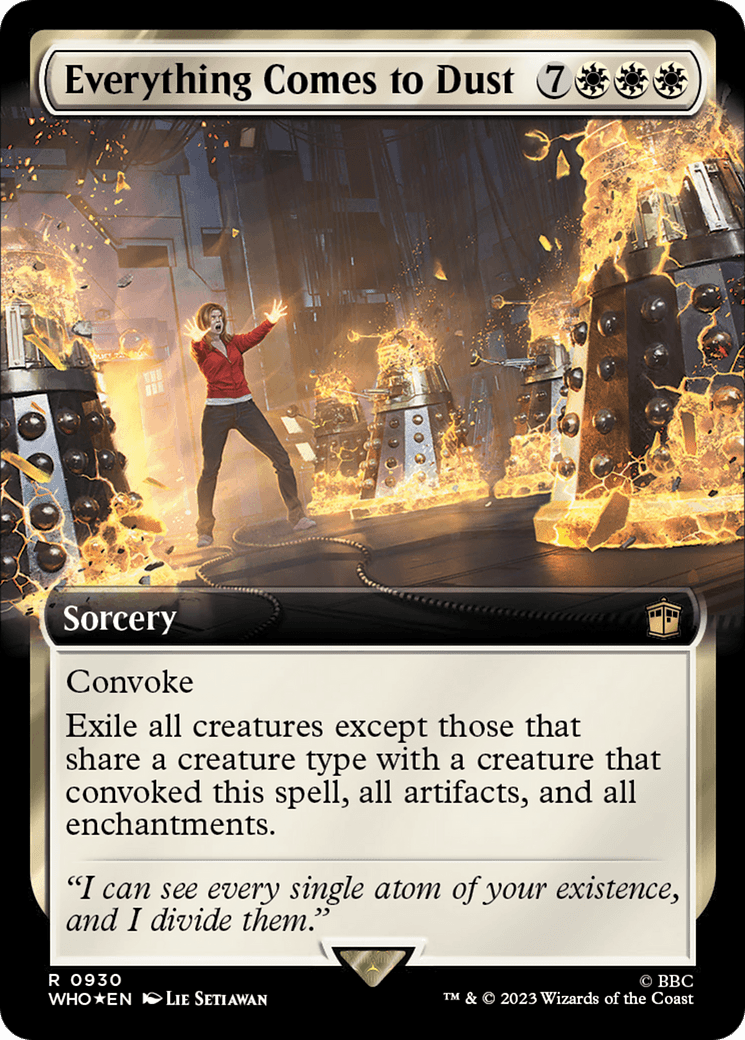 Everything Comes to Dust (Extended Art) (Surge Foil) [Doctor Who] MTG Single Magic: The Gathering  | Multizone: Comics And Games