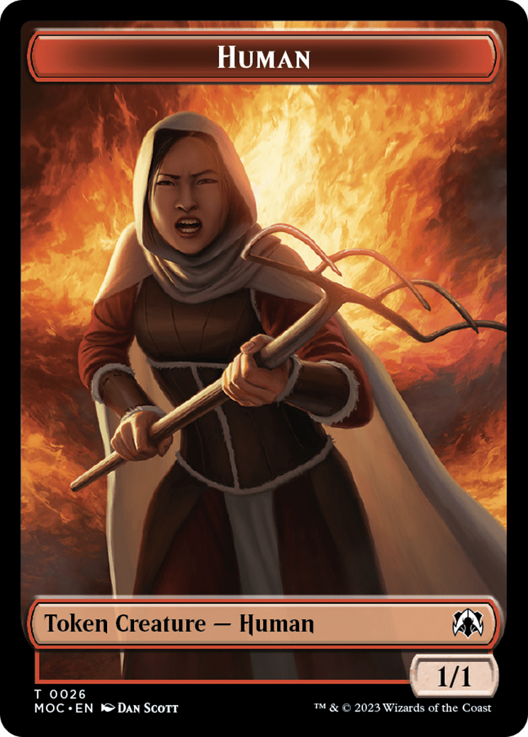 Tentacle // Human (26) Double-Sided Token [March of the Machine Commander Tokens] MTG Single Magic: The Gathering  | Multizone: Comics And Games