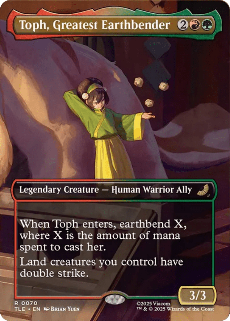 Toph, Greatest Earthbender (Borderless) [Avatar: The Last Airbender: Eternal-Legal] MTG Single Magic: The Gathering  | Multizone: Comics And Games