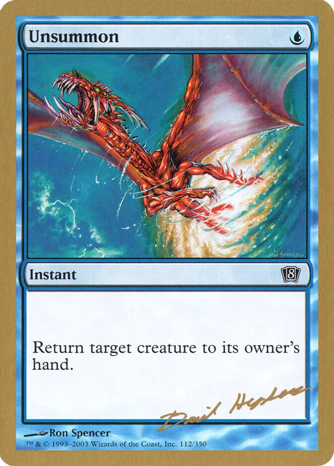 Unsummon (Dave Humpherys) [World Championship Decks 2003] MTG Single Magic: The Gathering  | Multizone: Comics And Games