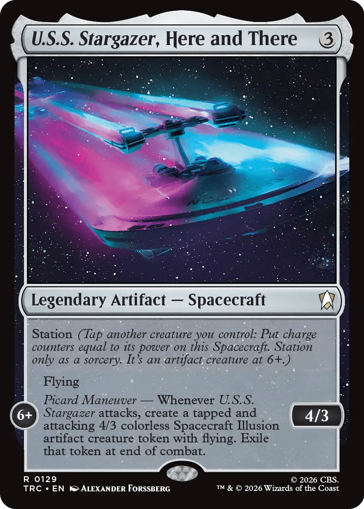 U.S.S. Stargazer, Here and There (Surge Foil) [Star Trek Commander] MTG Single Magic: The Gathering  | Multizone: Comics And Games