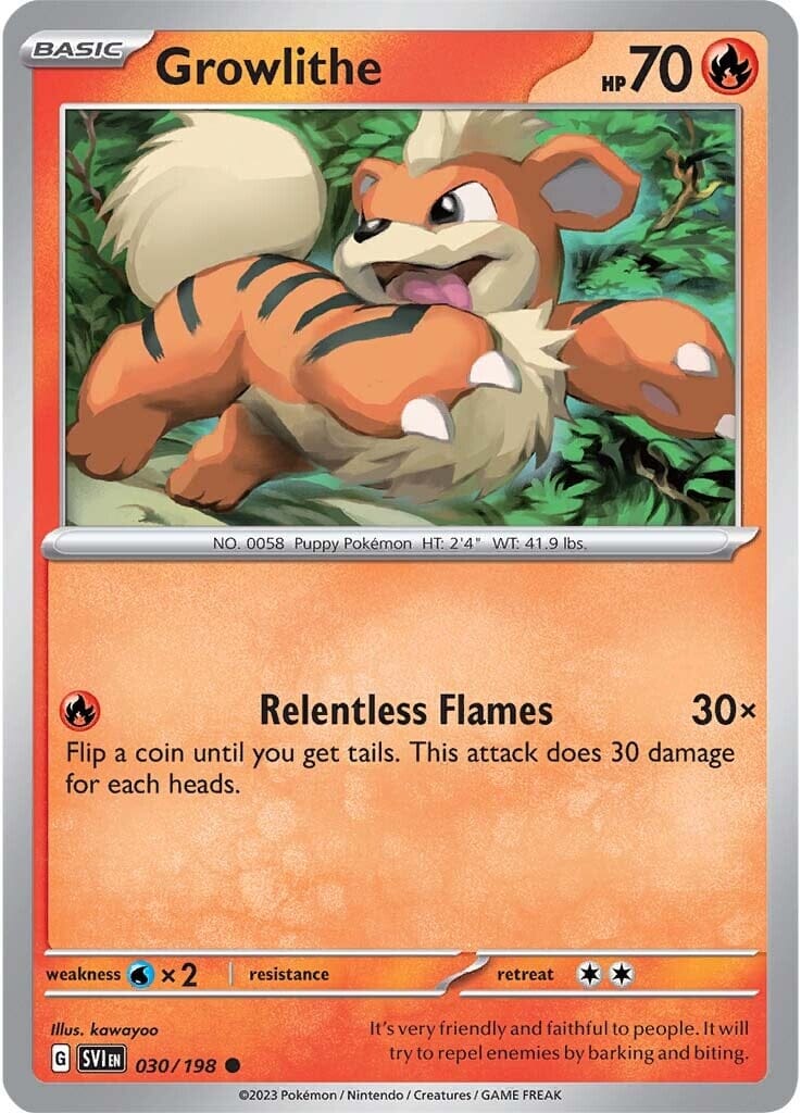 Growlithe (030/198) [Scarlet & Violet: Base Set] Pokemon Single Pokémon  | Multizone: Comics And Games