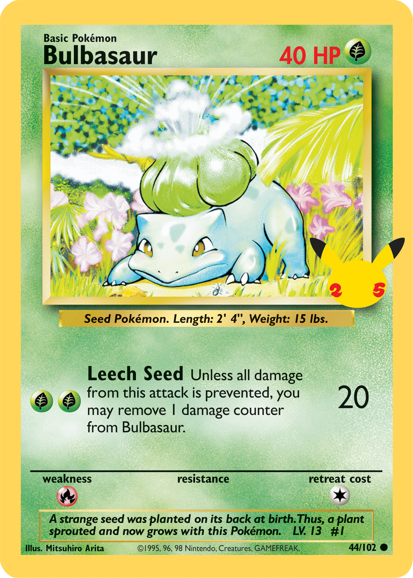 Bulbasaur (44/102) (Jumbo Card) [First Partner Pack] Pokemon Single Pokémon  | Multizone: Comics And Games